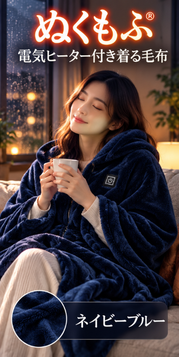 ぬくもふ® | 電気ヒーター付き着る毛布