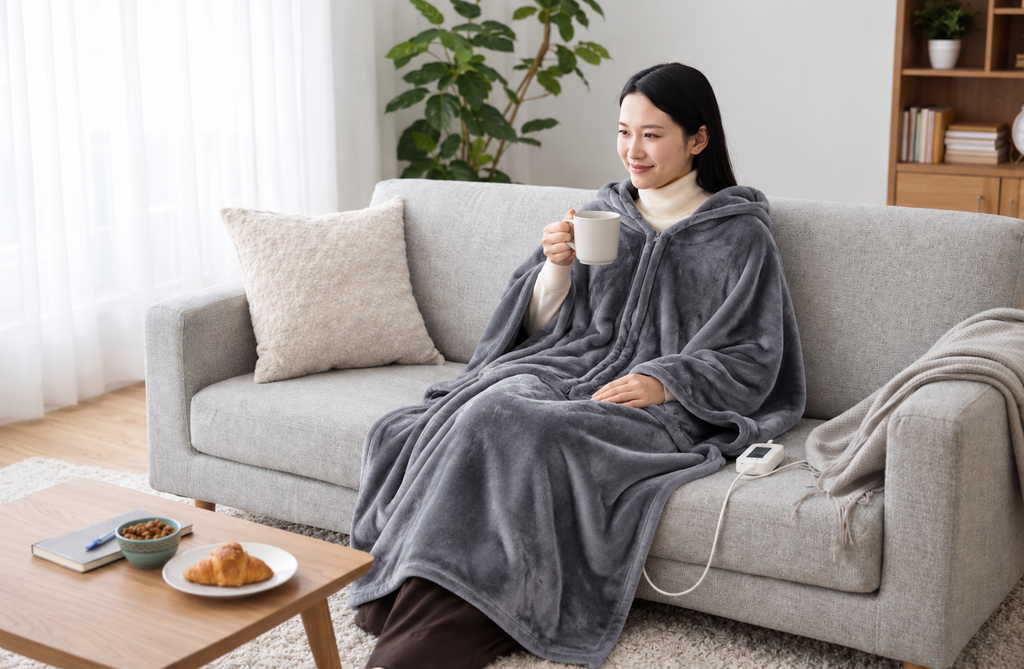 ぬくもふ® | 電気ヒーター付き着る毛布