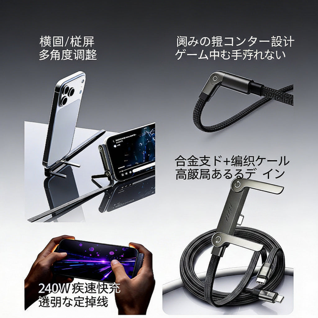 ChargeFy™  USB Type-C 急速充電ケーブル
